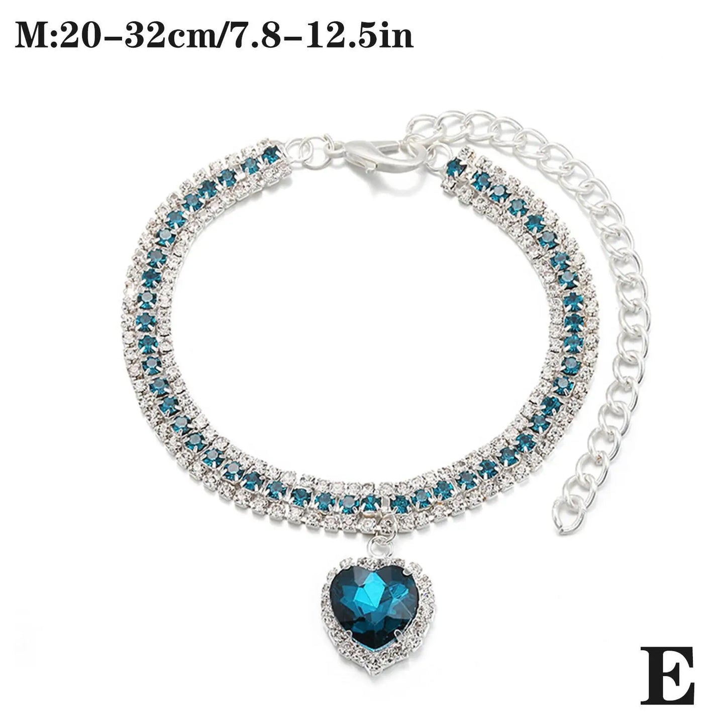 Dog Cat Rhinestone Diamante Collar Necklace Puppy Crystal Bling Pet Accessories For Puppy Kitten Crystal Pendant Diamond Collars