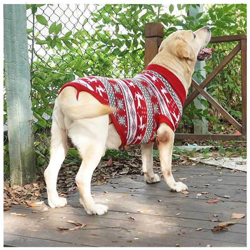 Christmas Wear for Large Dog Sweater Knit Big Dog Sweater Christmas Pet Turtleneck Doggy Sweatshirt for Extra Dogs Boy Girl