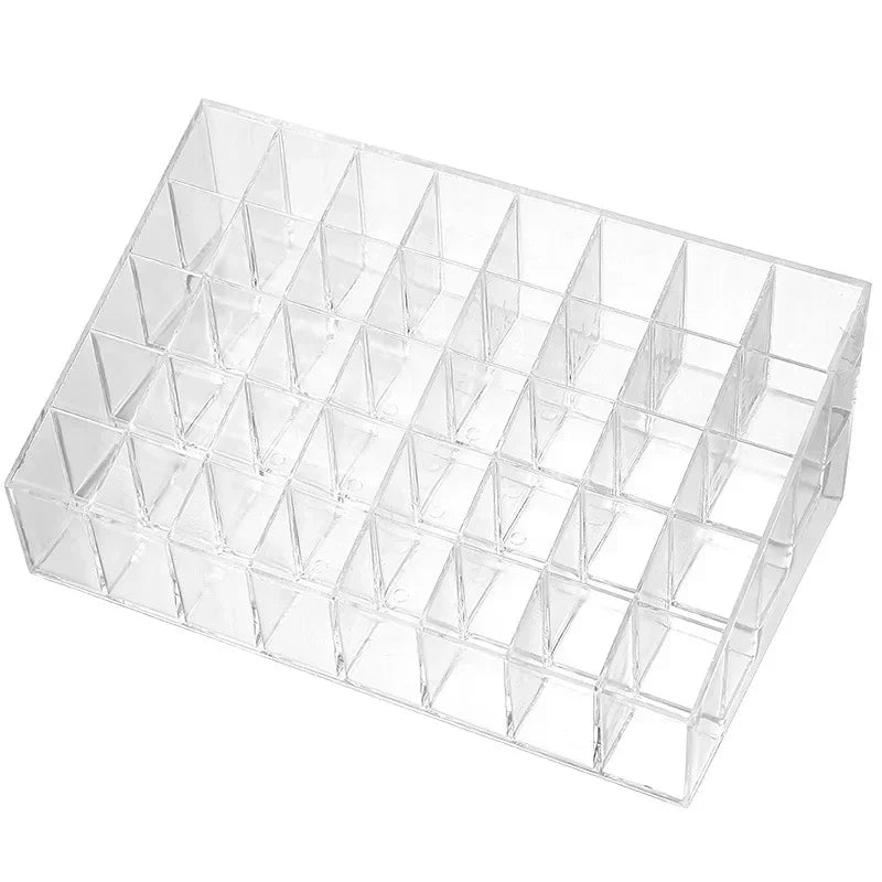 9/24 Grids Clear Acrylic Lipstick Box Makeup Organizer Storage Box Make Up Brush Organizer Display Holder Cosmetic Organizer Box
