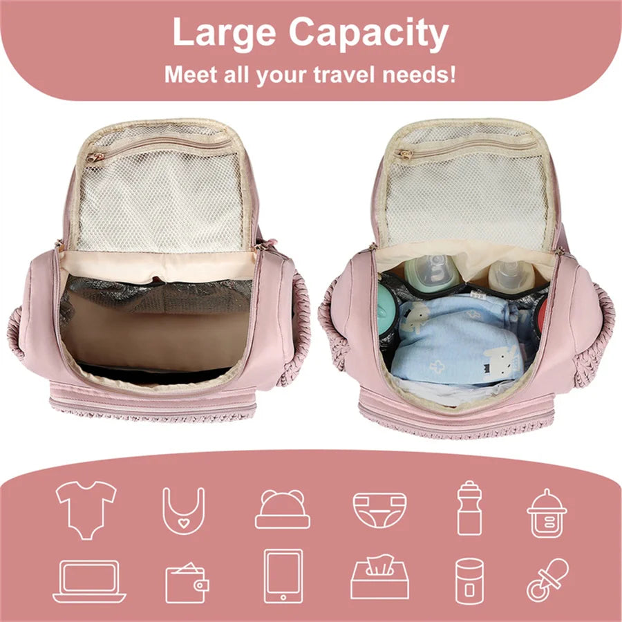 Mommy Bag Large Capacity Organizer For Baby Diapers Outdoor Stroller Hanging Bags Maternity Women Fashion Backpack Lightweight