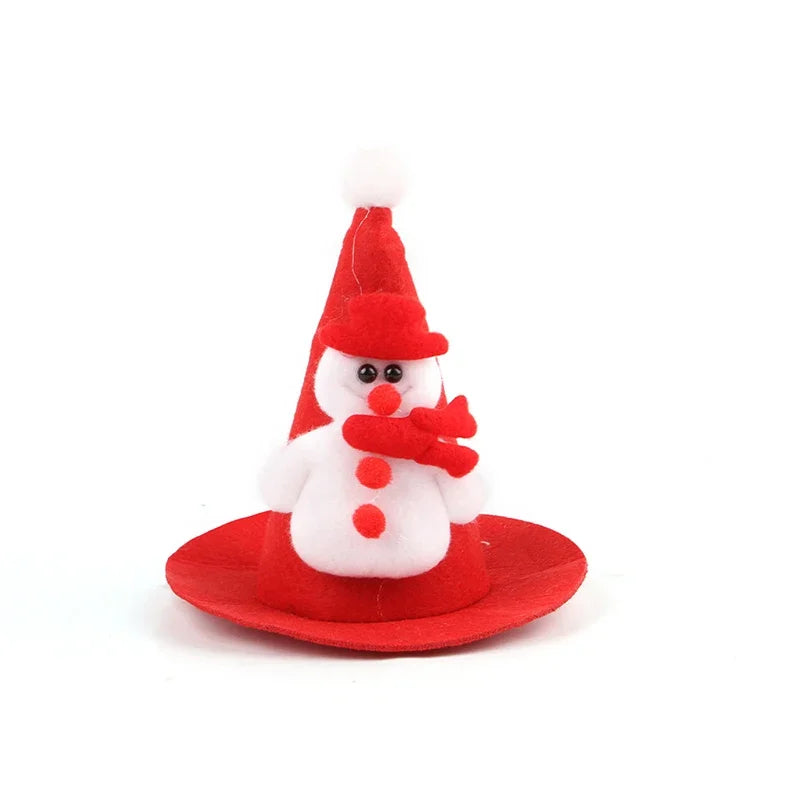 Pet Dog Cat Santa Hat Christmas Costume Accessories Small Dogs Cats Winter Warm for Holloween Holiday Christmas Party Photos
