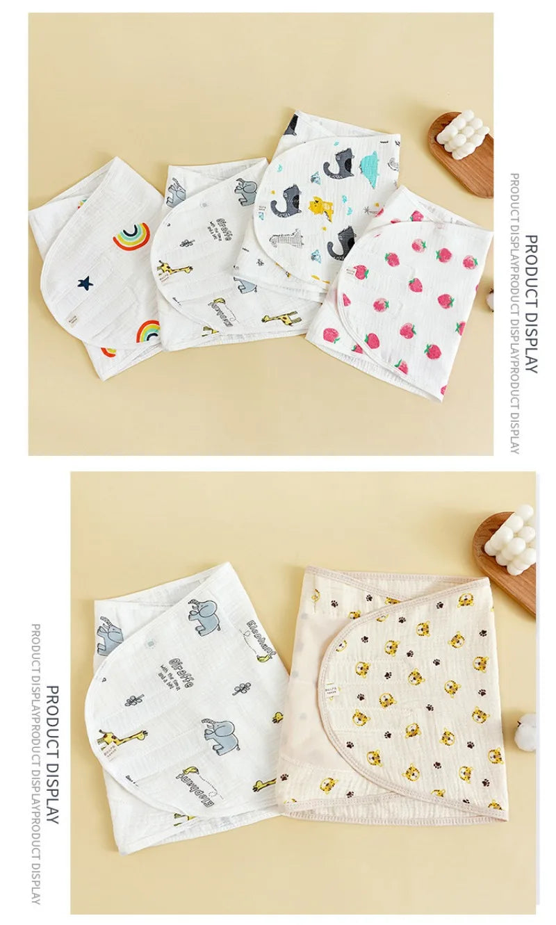 Baby Swaddle Blanket 0-6 Months Strap Protect Belly Baby Sleeping Blanket Wrap for New Born Thin-style for Summer