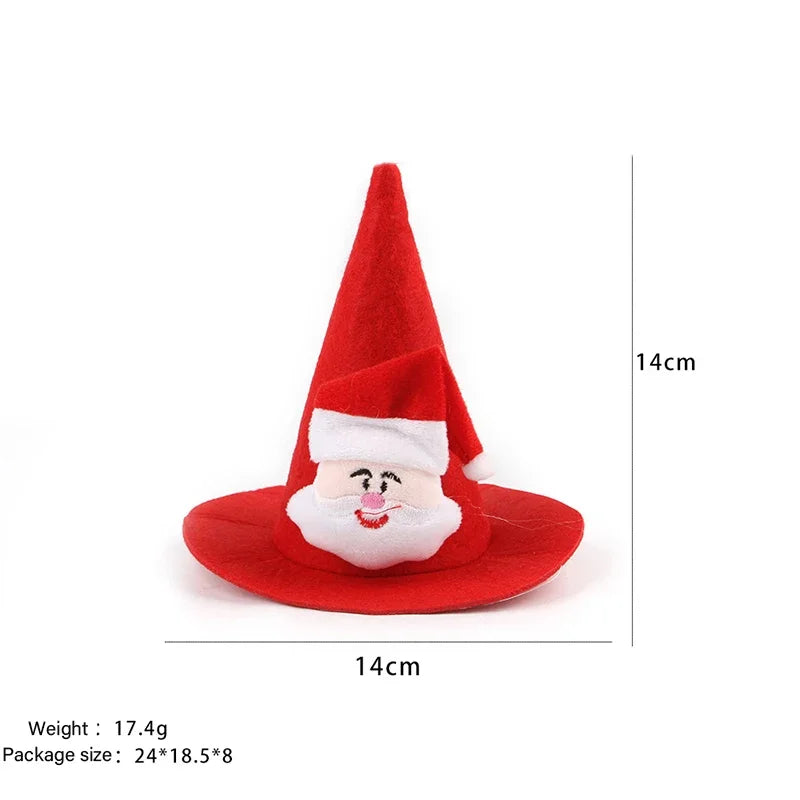 Pet Dog Cat Santa Hat Christmas Costume Accessories Small Dogs Cats Winter Warm for Holloween Holiday Christmas Party Photos