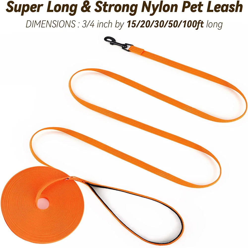 Nylon Dog Training Leashes Walking Pet Leash Long Lanyard Traction Rope for Small Large Dogs 4.5M 10M 15M Lead Item