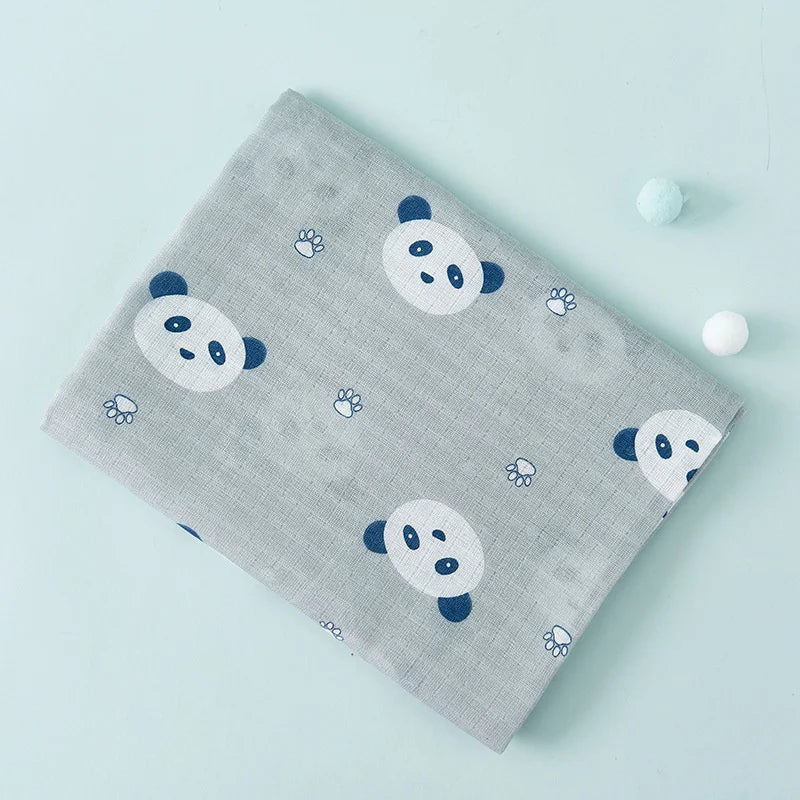 110cm Baby Swaddle Blanket Dual Layers Blankets For Boys Girls Organic Cotton Soft Newborn Swaddle Wrap Burping Clothes