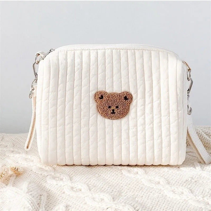 Portable Stroller Nappy Bag Quilted Baby Diaper Caddy Organizer Embroidered Mommy Bags Babies Accessories Changing Bag Storage