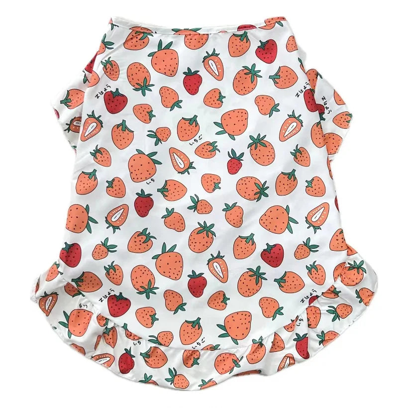 Summer Large Dog Cooling Clothes Cute Pet Dog Princess Dresses Medium Big Dogs Summer Vest Labrador Golden Retrievers Clothes