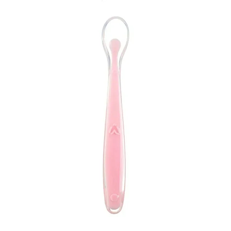Baby Soft Safety Spoon Bowl Container Silicone Spoons Tableware for Child Infant Solid Feeding Flatware Toddler Care Feeder