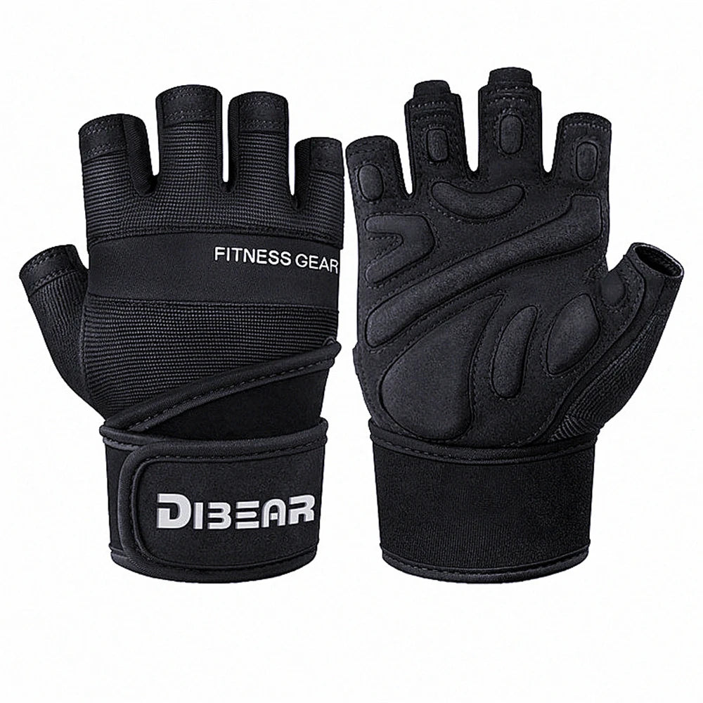Half Finger Bodybuilding Gym Gloves Weightlifting Dumbbell Kettlebell Training Workout Fitness Gloves For Man Women