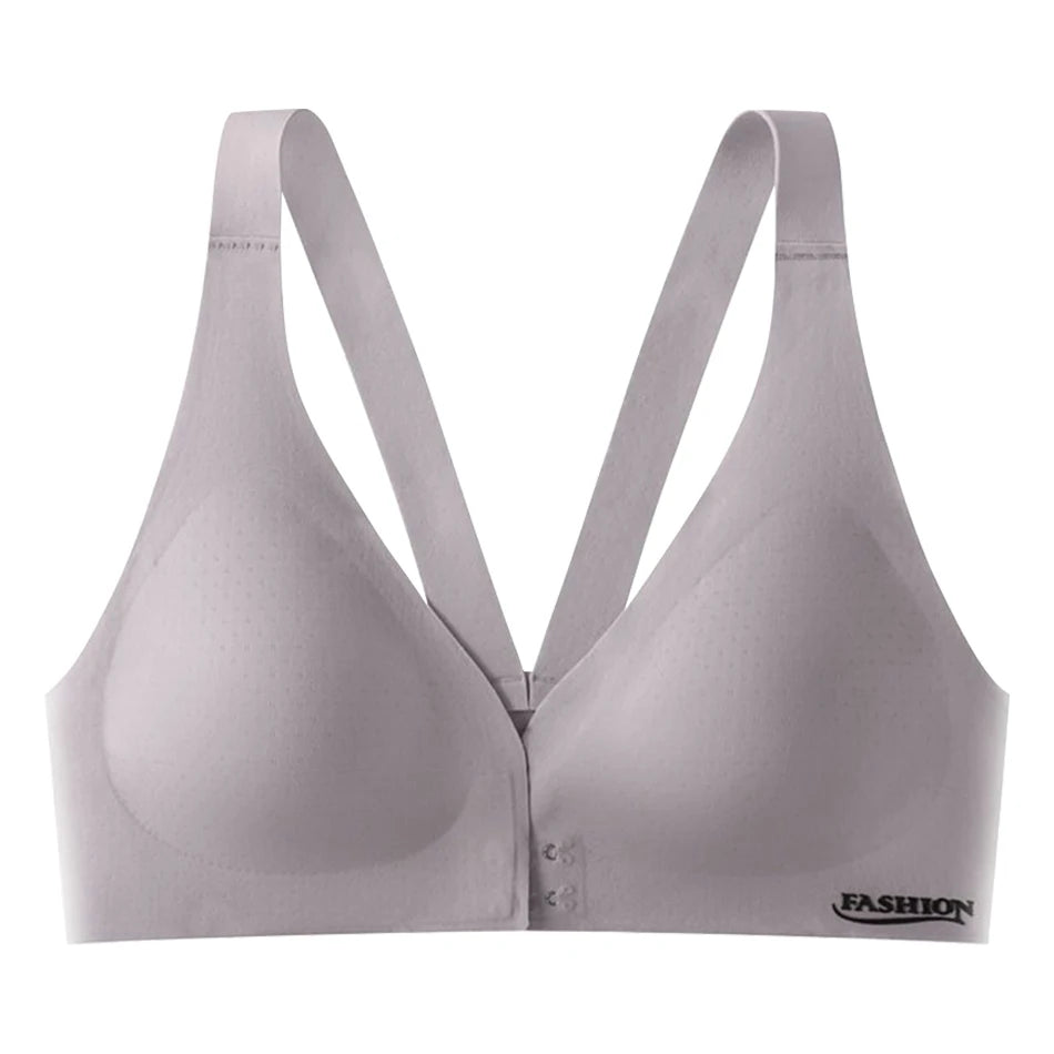 Elegant Front-Clip No Underwire Maternity Bra with Natural Latex Cooling Backless Maternity Clothings Women Lightweight Bralette