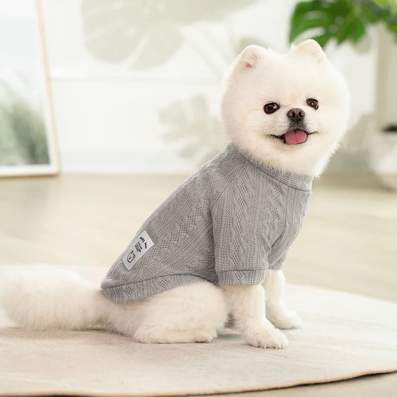 Warm Knitted Dog Sweater Soft Fashion Pet Clothes for Samll Medium Dogs Cats French Bulldog Chihuahua Yorkies Pug Costume