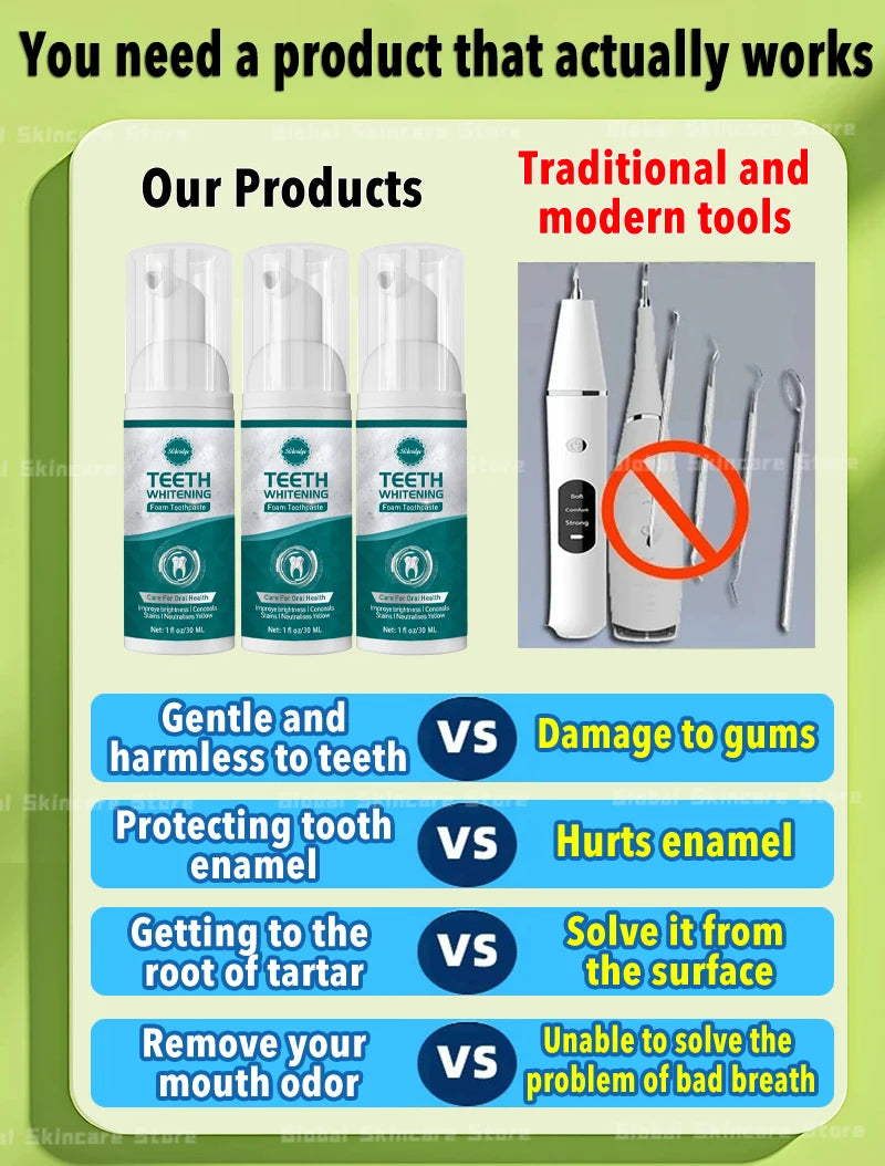 Tartar removers dissolves tartar and eliminates stains