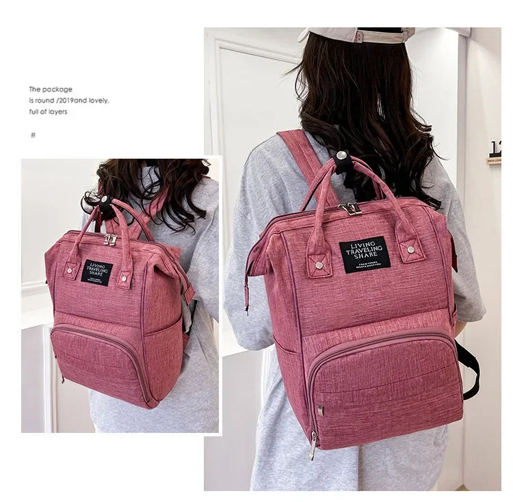 Nappy Backpack Diaper Bag Mummy Large Capacity Bags Mom Baby Multi-Function Waterproof Outdoor Travel Diaper Bags for Baby Care