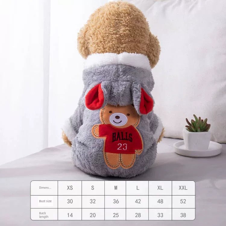 Cat Clothes Tiger Outfit Thermal Cotton-Padded Clothes Kitten Blue Cat British Shorthair Muppet Autumn and Winter Pet Dog Four-Legged Clothes