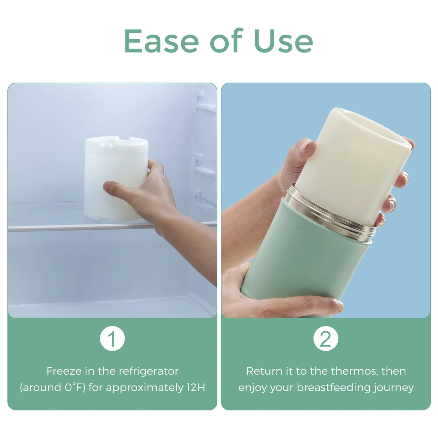 Momcozy 22oz Portable Breast Milk Cooler for Outdoor, 360°Total Cooling for 24Hours, Larger Capacity with 2pcs Baby Bottles