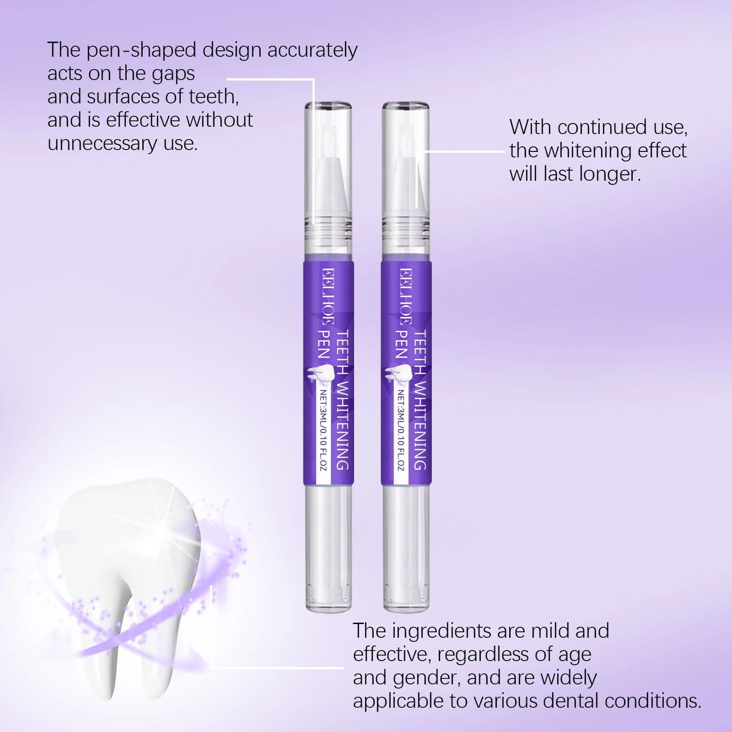 6ml Teeth Whitening Pen Teeth Gel Whitener Bleach Remove Stains Oral Hygiene Instant Smile Teeth Whitening Cleansing Serum