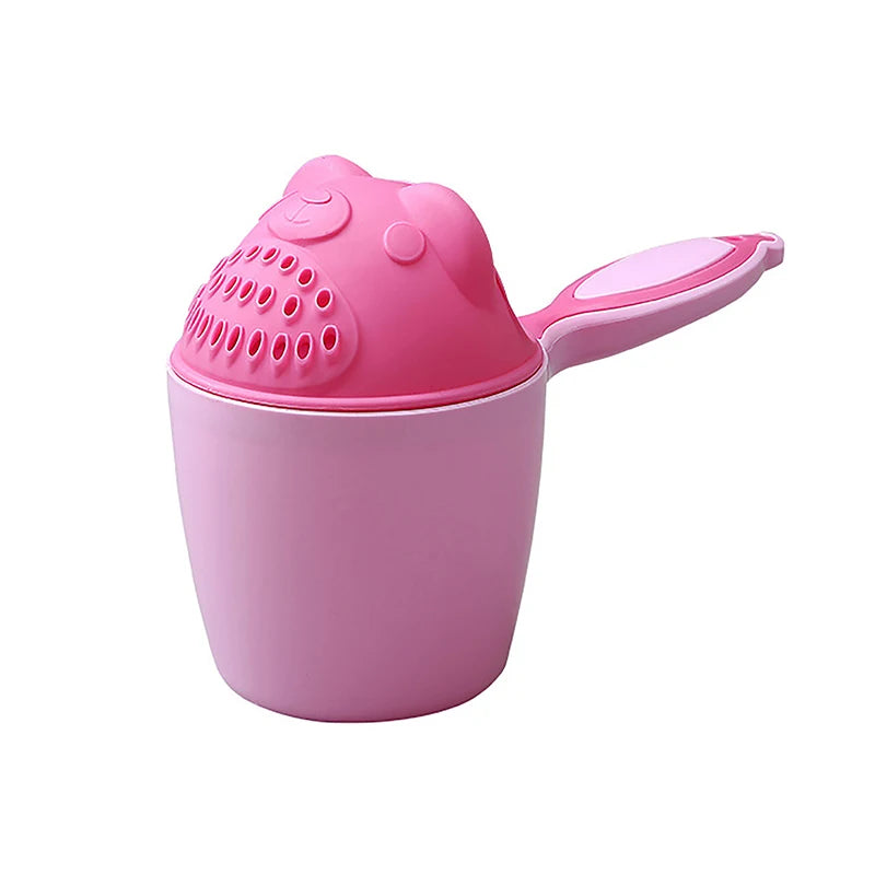 Cute Cartoon Baby Shower Shampoo Cup Kids Bathing Toys Bathroom Shower Shampoo Rinse Cup Hair Washing Spoon With Handle