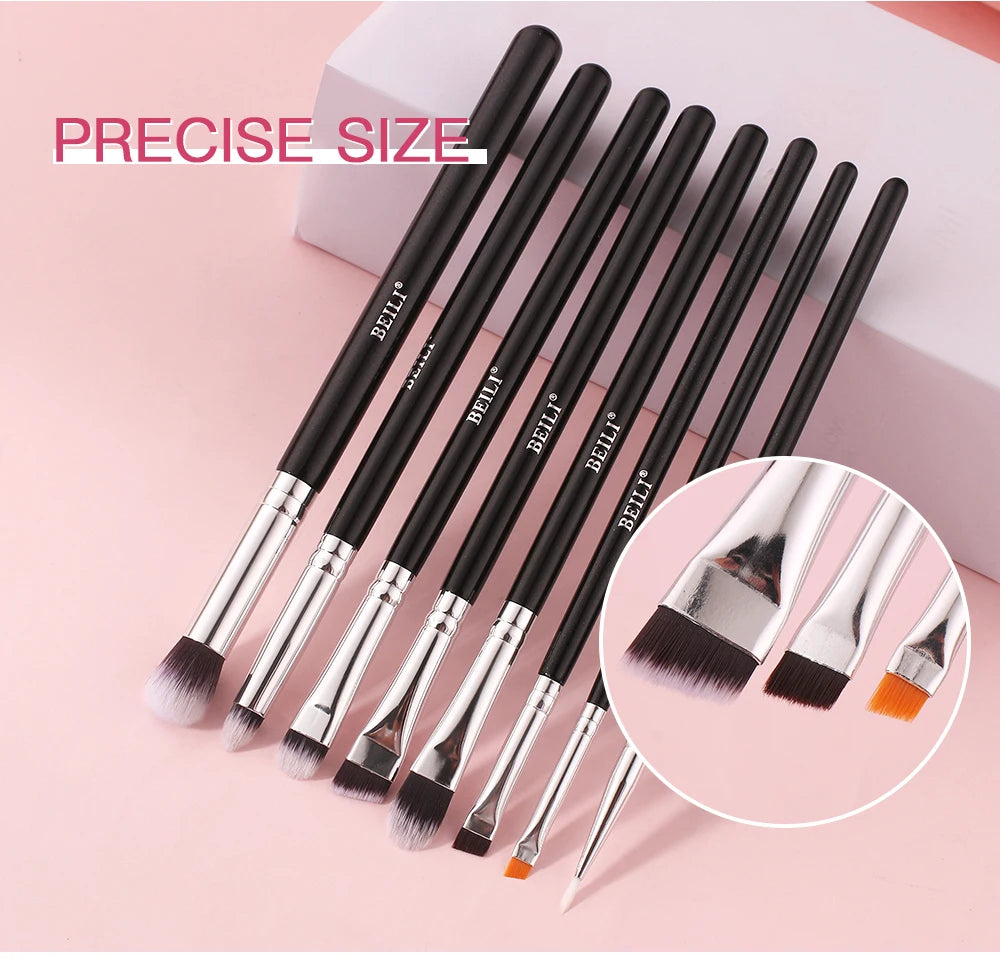 BEILI Black Makeup brushes set Professional Natural goat hair brushes Foundation Powder Contour Eyeshadow make up brushes