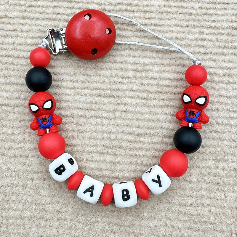 Personalize Silicone Letters Name Baby Popular Silicone Bead Pendant Pacifier Clips Chains Holder Teether Baby Kawaii Toy Gifts