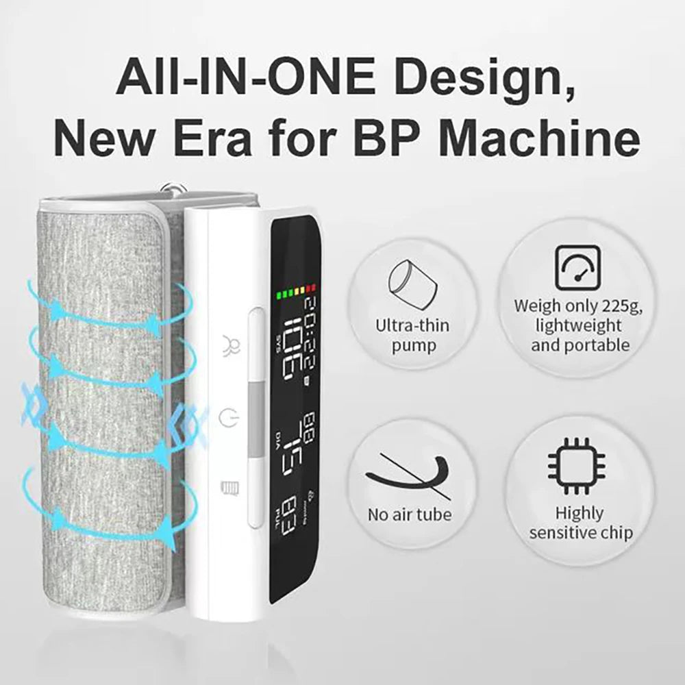 Full Upper Arm Blood Pressure Monitor Rechargeable Digital Three Color LCD large Screen Blood Pressure Monitor With Voice