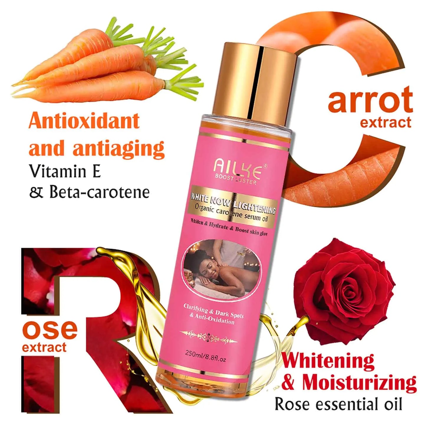 AILKE Natural Skin Cleansing Set, Cleanses Darkness, Stains, Moisturizes, Whitening, Boost Radiance To The Skin. Organic, Vegan