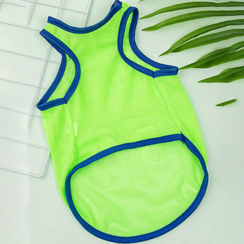 Dog Clothes Mesh Breathable Cool Vests Puppy Summer Clothes For Small Dogs Cat Pet T-Shirt Large Breed Ropa Para Perros