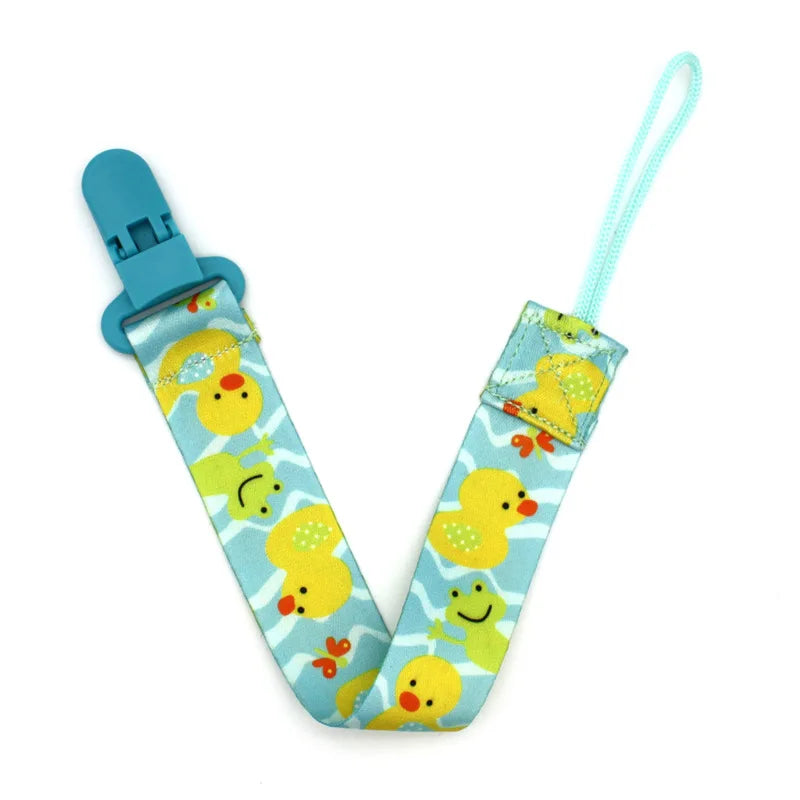 Cartoon Baby Pacifier Clip Chain Ribbon Dummy Soother Holder Chain Anti-drop Buckle Strap for Pacifier Baby Feeding