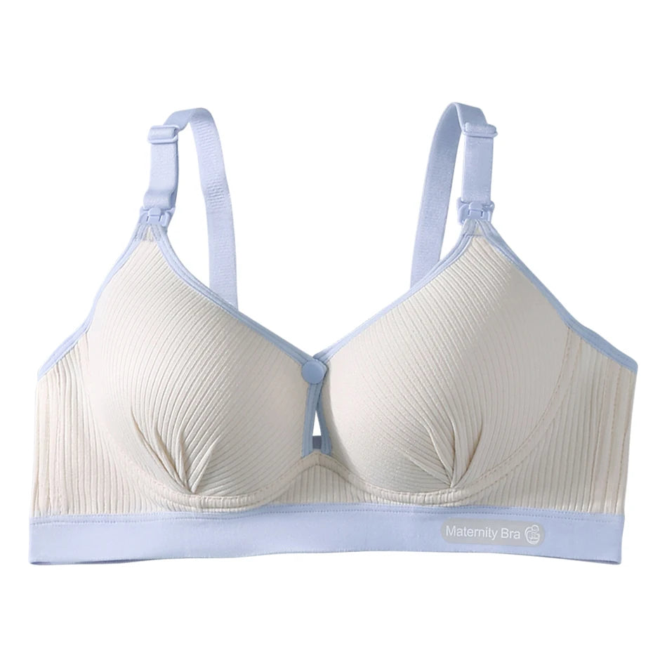 Maternity Nursing Bra No Underwire Front Open Gathered Support Cups Bralette Soft Comfort for Pregnant Women Underwear Clothing