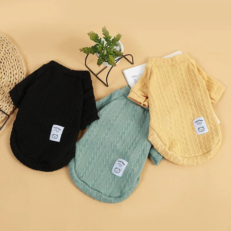 Warm Knitted Dog Sweater Soft Fashion Pet Clothes for Samll Medium Dogs Cats French Bulldog Chihuahua Yorkies Pug Costume