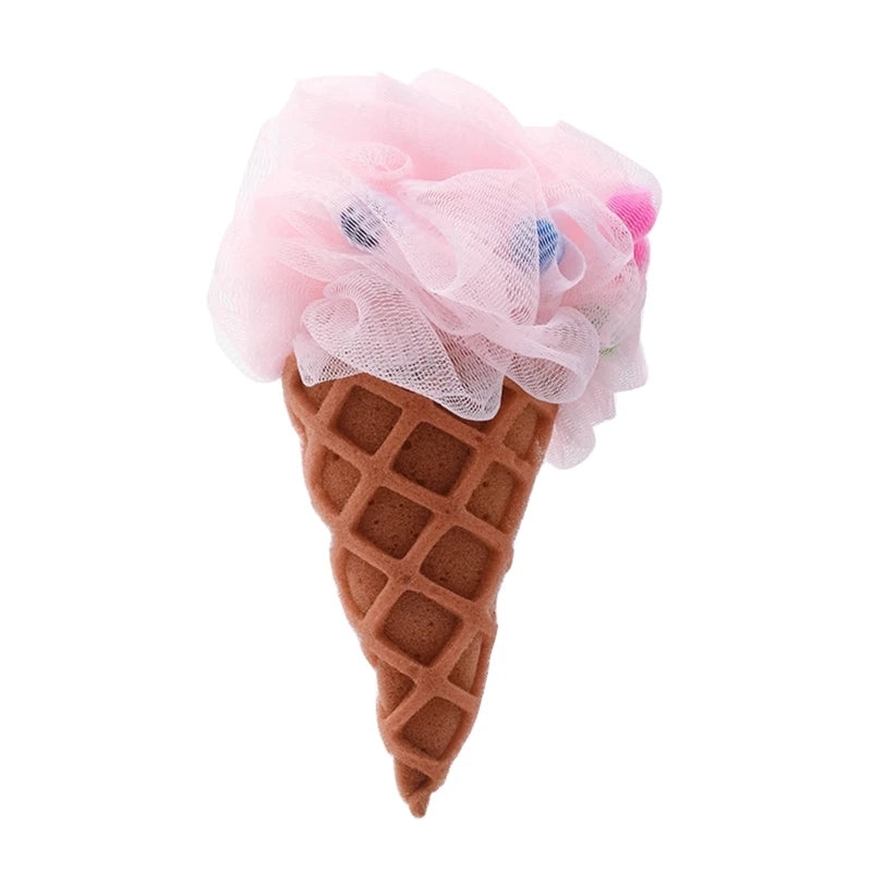Bath Sponge Ice Cream Exfoliating Loofah Body Scrubber Shower Cleaning Loofahs Bathroom Men Women Bathing Accessories