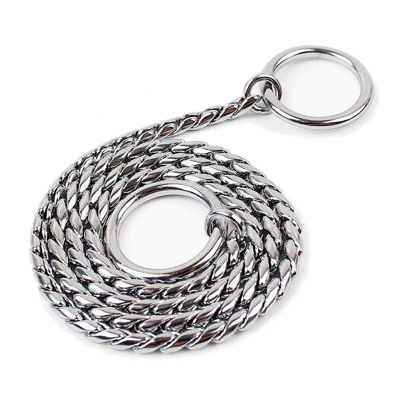 Copper Snake P Chain Dog Collar Small Puppy Large Dog Collar Necklace Choker Pet Training Supplies Slip Collar Gold Sliver Black