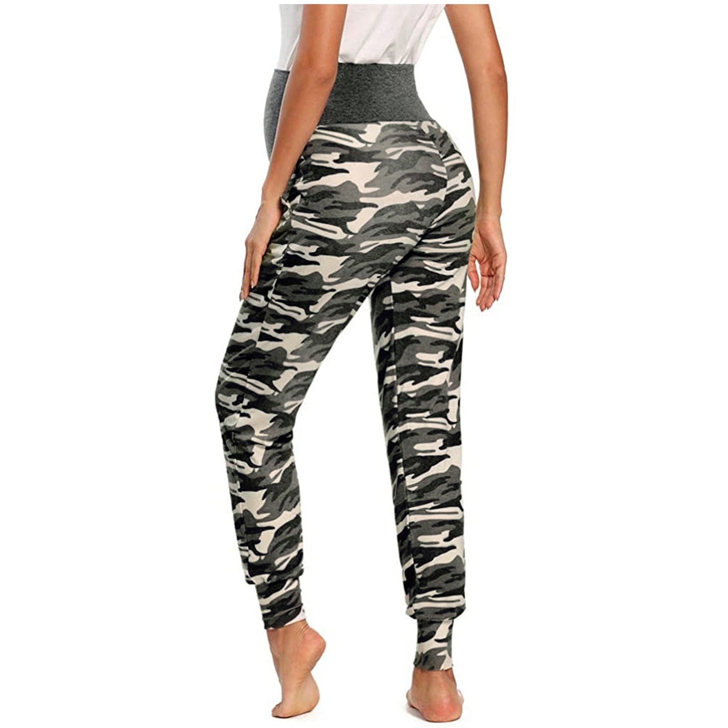 Maternity Clothes Women Camouflage Pants Stretchy Comfortable Lounge Pants High Waist Slim Maternity Leggings Premama Clothing