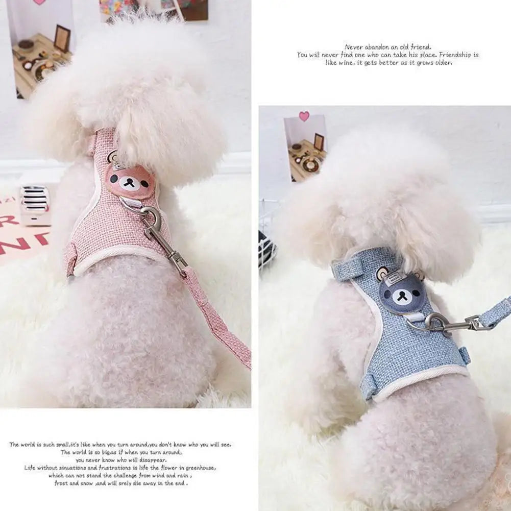 Undershirt Style Pet Leash Adjustable Cat Dog Harness Breathable Leash Convenient Pet Vest For Small Dog Cat Supplies