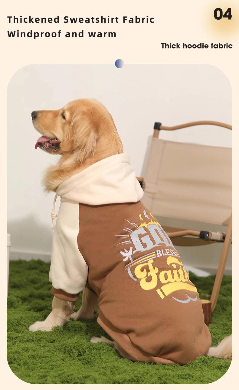 HOOPET Dog Clothes Fall and Winter Models Labrador Dogs Border Collie Pet Clothing Spring and Large Dog Sweater Winter