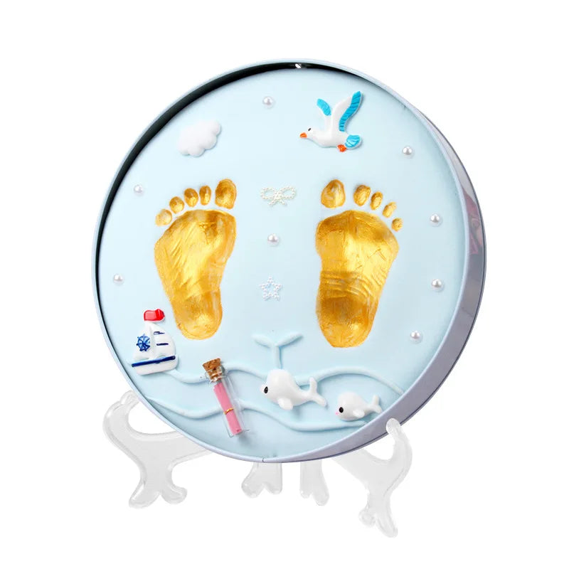 Baby Boy Girl Footprint Baby Care Air Drying Soft Clay DIY Babies Hand Foot Imprint Kit Casting Toys Print Pad Newborn Souvenir