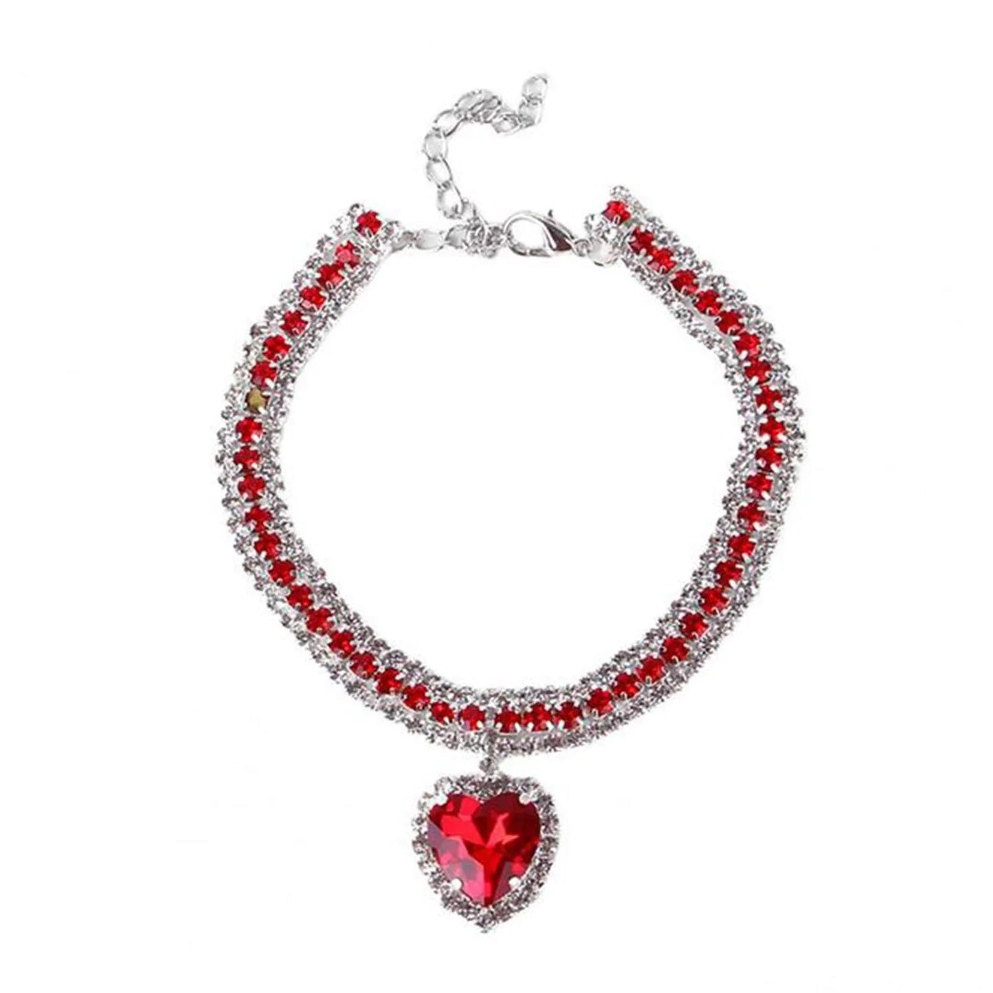 Dog Cat Rhinestone Diamante Collar Necklace Puppy Crystal Bling Pet Accessories For Puppy Kitten Crystal Pendant Diamond Collars
