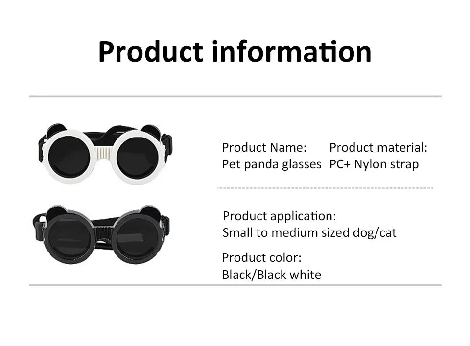 Dog Sunglasses Dog Goggles UV Protection Anti Wind/Dust Pet Eye Wear Protection with Adjustable Strap for Small or medium Dogs