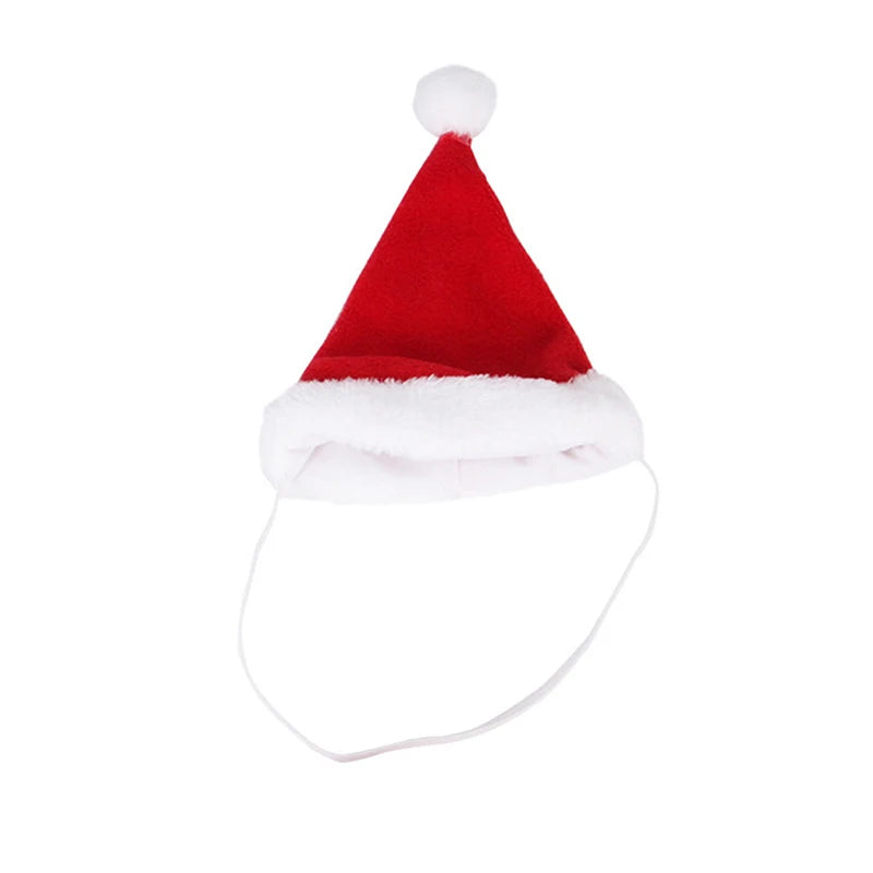 Cute Pet Christmas Ornaments Winter Plush Xmas Hat Scarf Headwear Cats Dogs Santa New Year Cosplay Costume Pet Accessories