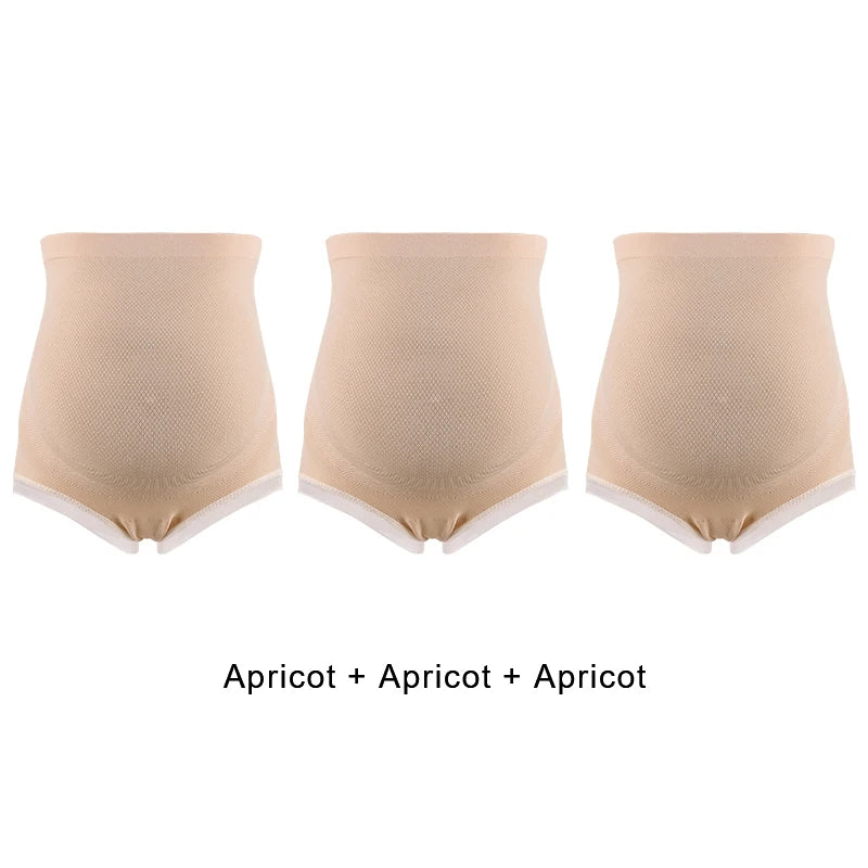 3PCS Maternity Panties High Waist Pregnant Panties Adjustable Belly Support Briefs for Pregnant Women Lace Solid Cozy Intimates