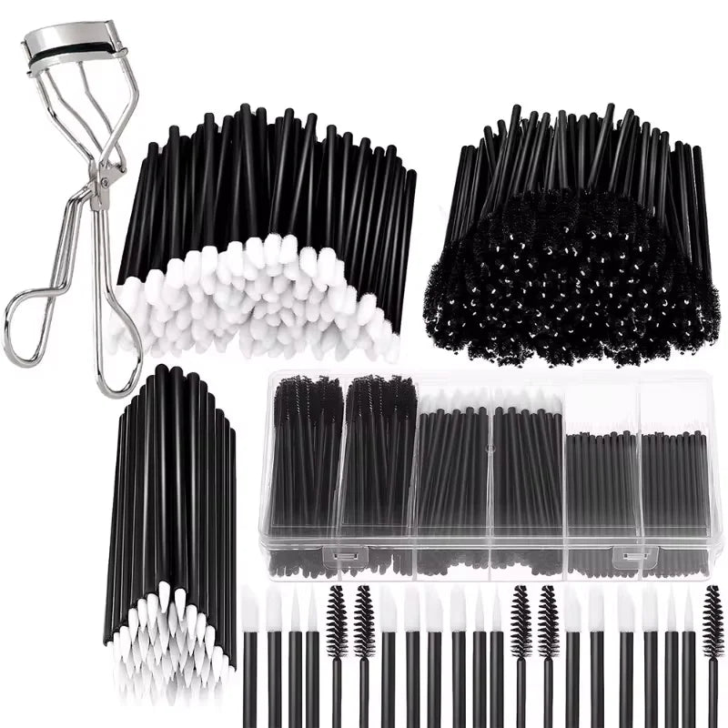 281 pcs Makeup Accessories with Makeup Applicators Triangle Disposable Lip Applicators, Eyeliner Brushes Makeup Tools