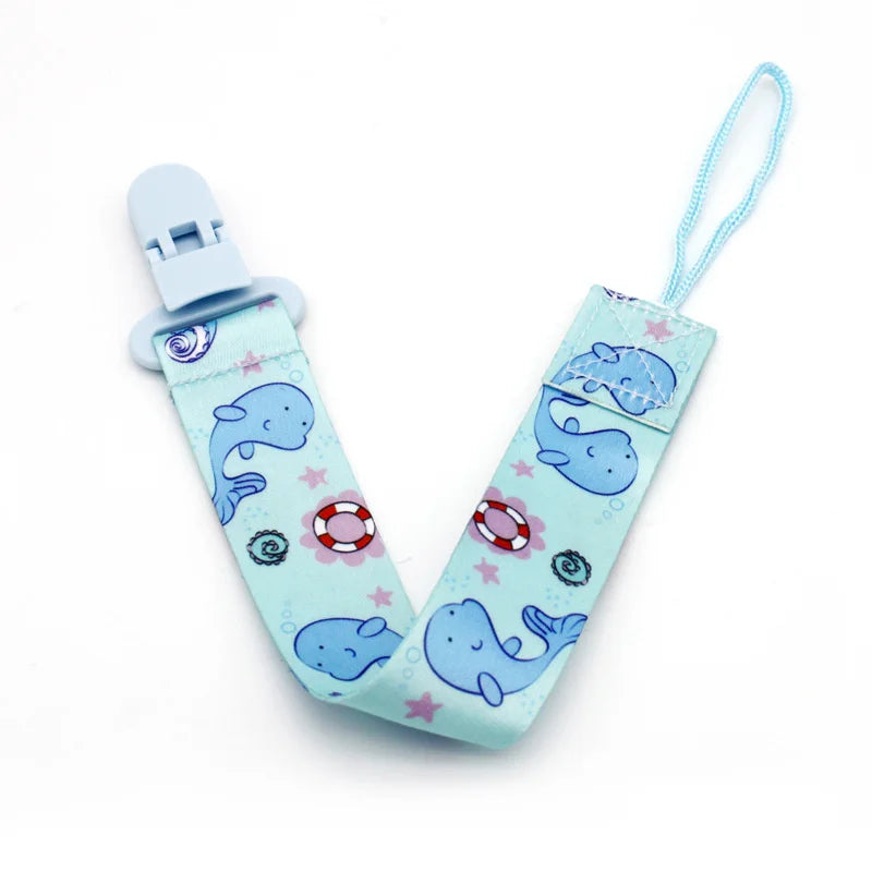 Cartoon Baby Pacifier Clip Chain Ribbon Dummy Soother Holder Chain Anti-drop Buckle Strap for Pacifier Baby Feeding