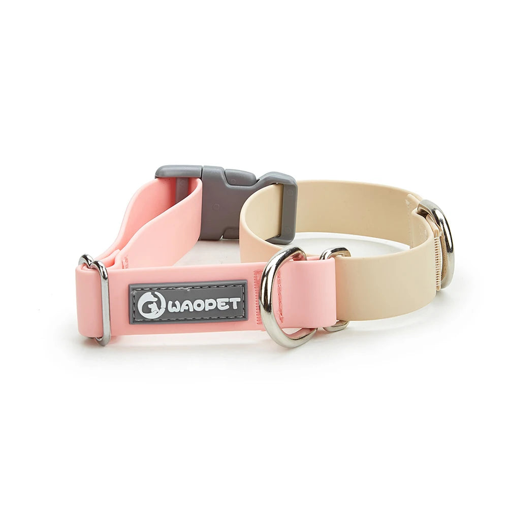 Dog Collar,Waterproof Dog Collar with Quick Release Buckle,Coated Stink-Proof Webbing Lightweight Collar for Medium & Small Dogs