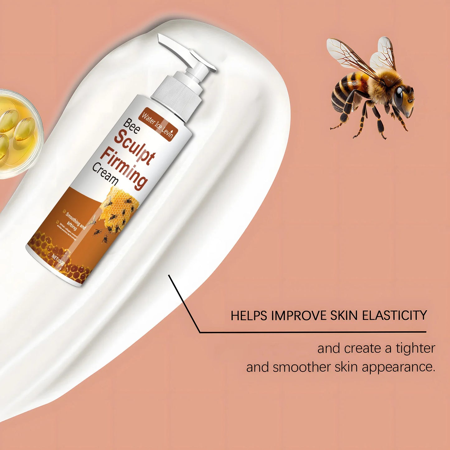150g Bee Venom and Hyaluronic Acid Firming Cream - Unscented Deep Moisturizing Firming Dd Cream, Suitable for All Skin Types, Improves Highly Elasticity and Tightens Skin