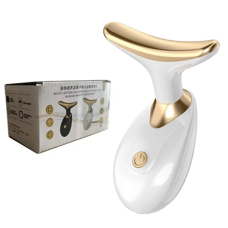 3 In 1 Face Massager Neck Facial Eye Massage Introducer Microcurrent Skin Rejuvenation Anti Aging Beauty Device Dropshipping