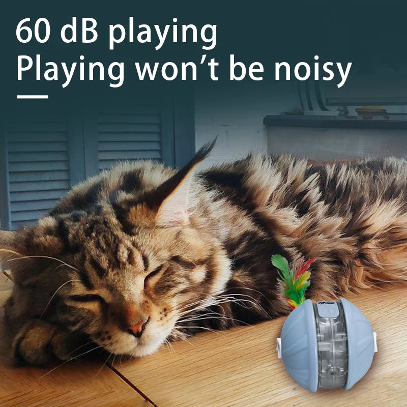 Upgraded Cat Interactive Ball Toys Infrared Automatic Rolling Ball Tail Rechargeable Smart Pet Toy Cat Training Imitate Mouse