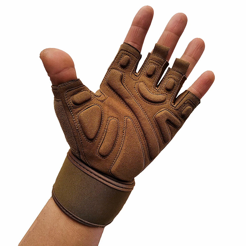 Half Finger Bodybuilding Gym Gloves Weightlifting Dumbbell Kettlebell Training Workout Fitness Gloves For Man Women