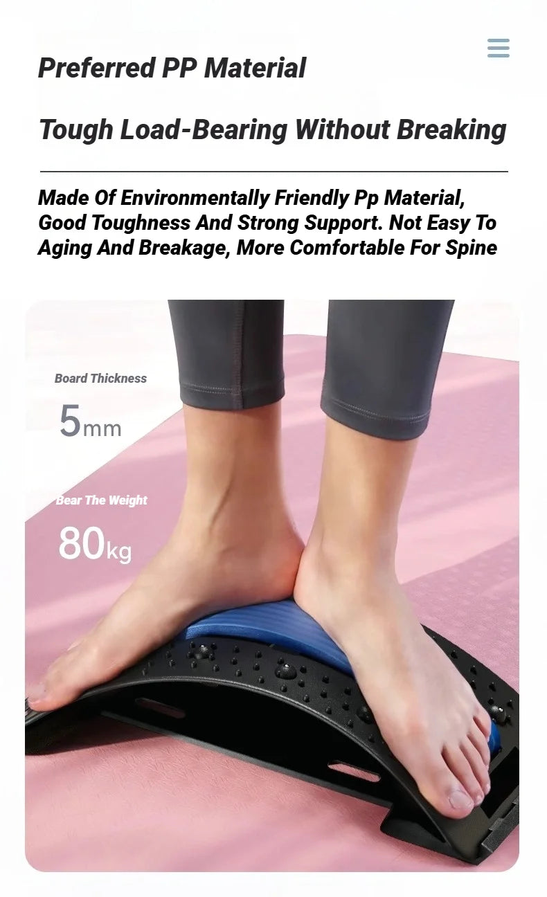 Back Massager Stretch Lumbar Support Relaxation Spine Pain Relief Vertebral Relaxer Stretches The Lower Traction Corrects Waist