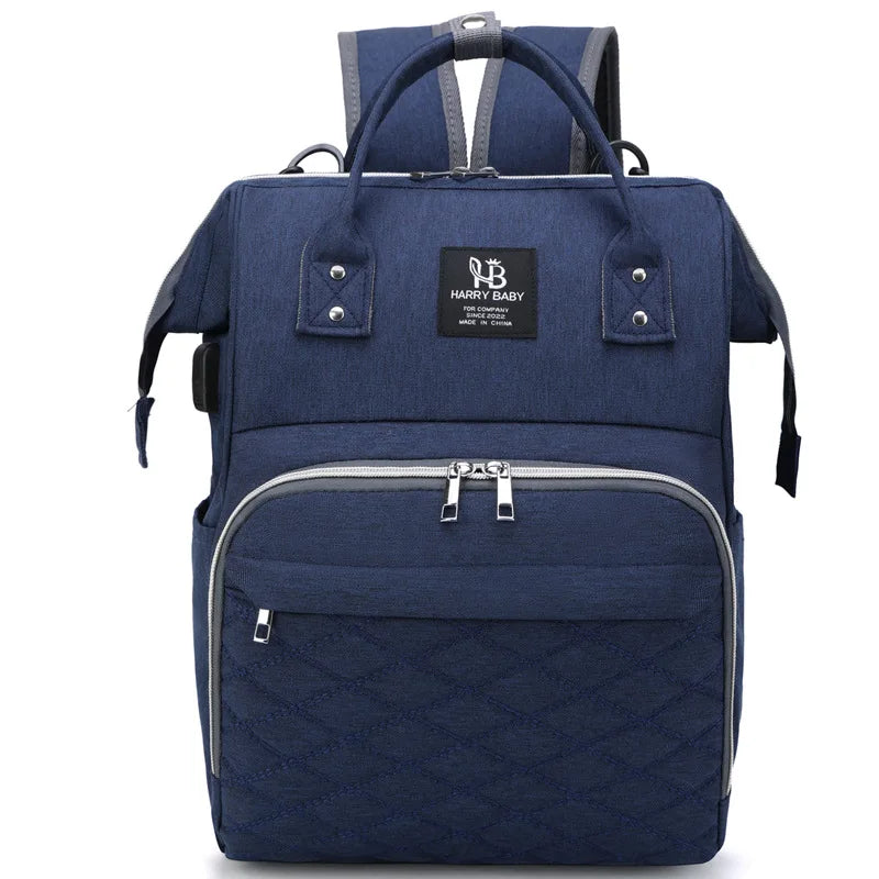 Multi-functional Mummy Shoulder Storage Bag Out Fashion Mother USB Port Bag Large Capacity Backpack Baby Stroller Hanging Bag