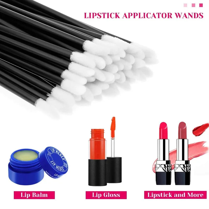 281 pcs Makeup Accessories with Makeup Applicators Triangle Disposable Lip Applicators, Eyeliner Brushes Makeup Tools