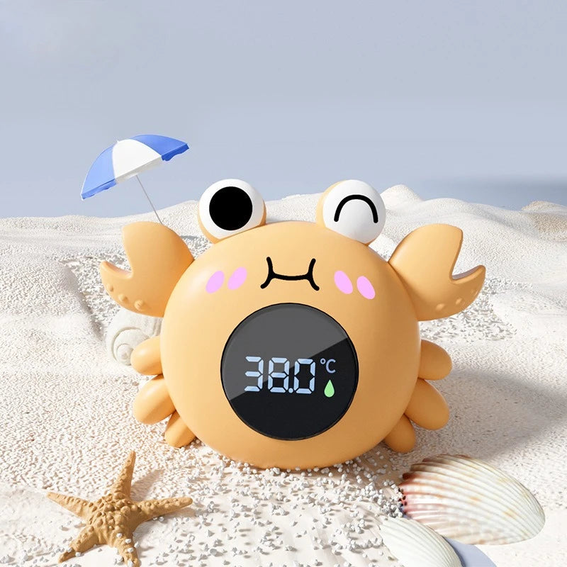 Baby Safe Bath Thermometer - Cute Floating Duck with LED Temp Display & Waterproof Alarm for Toddlers Bebe Banho